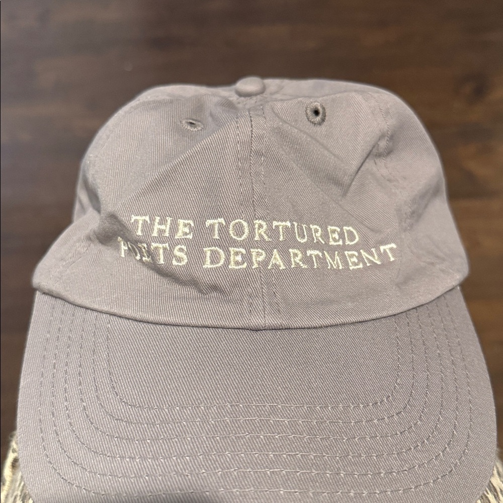 TTPD Gray Dad Hat with Embroidered Text